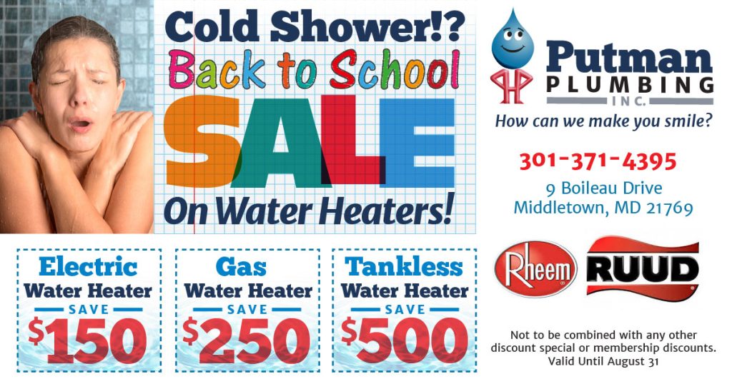 Back to School Sale on Water Heaters!