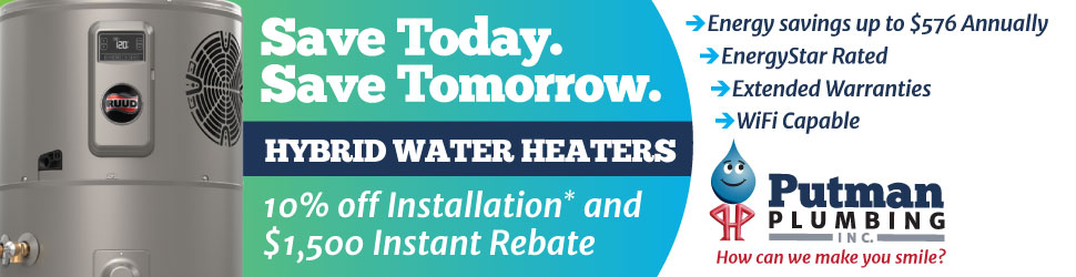 Water heater 1500rebate and 10 percent off digital ads